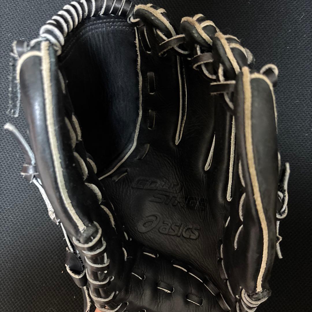 ASICS GEL-STRONG 軟式グローブ 黒硬式　併用可
