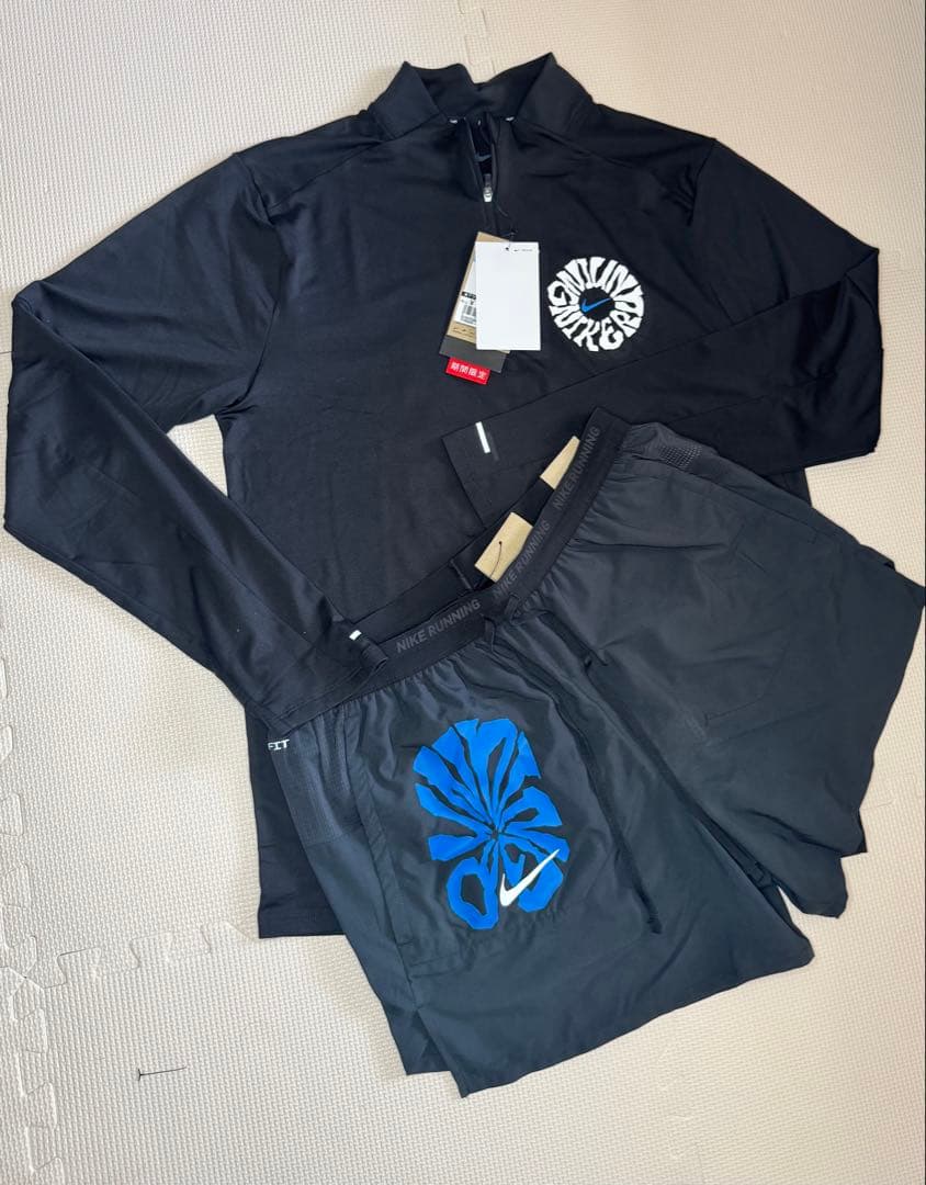 Nike ランニングウェアセット 黒
