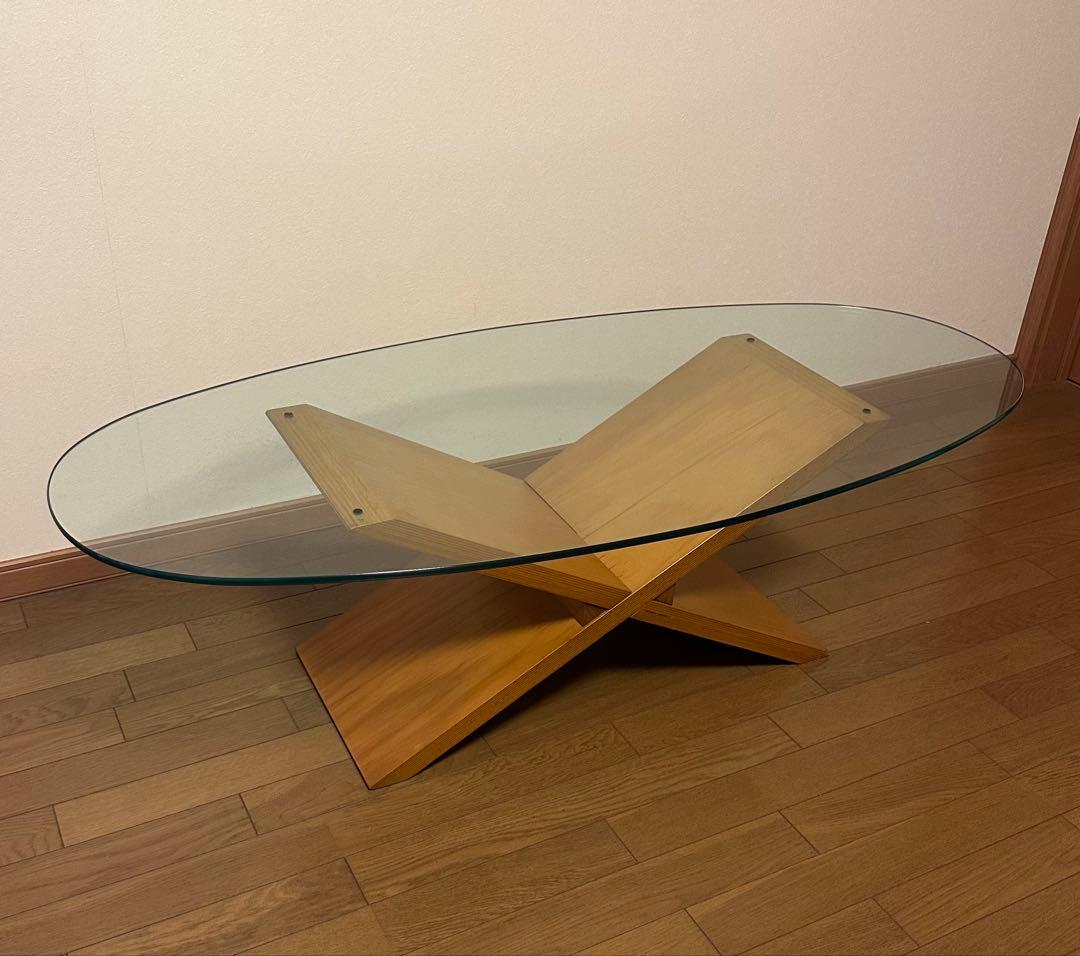 よしこ ガラスローテーブル　直接引取り限定