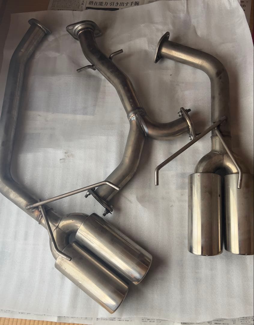 Brash ステンレス デュアルエキゾースト リアマフラー 本体 マークX
