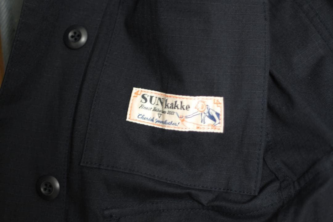 【良品/レア】SUN/kakke ファー付 ミリタリー ジャケット RIP S