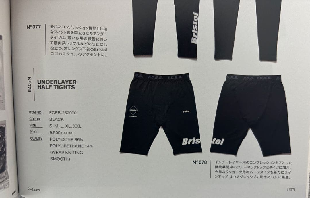 即日発送　タグ付き新品同様UNDERLYAER HALF TOGHTS