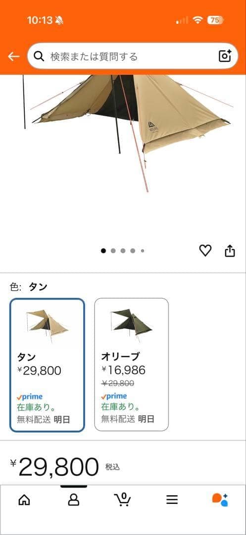 ヴァストランド VASTLAND TCティピーテント ワンポールテント