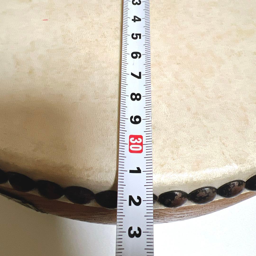 宮本卯之助　和太鼓 和楽器 平太鼓 太鼓台 直径約33cm 高さ約12cm 台座