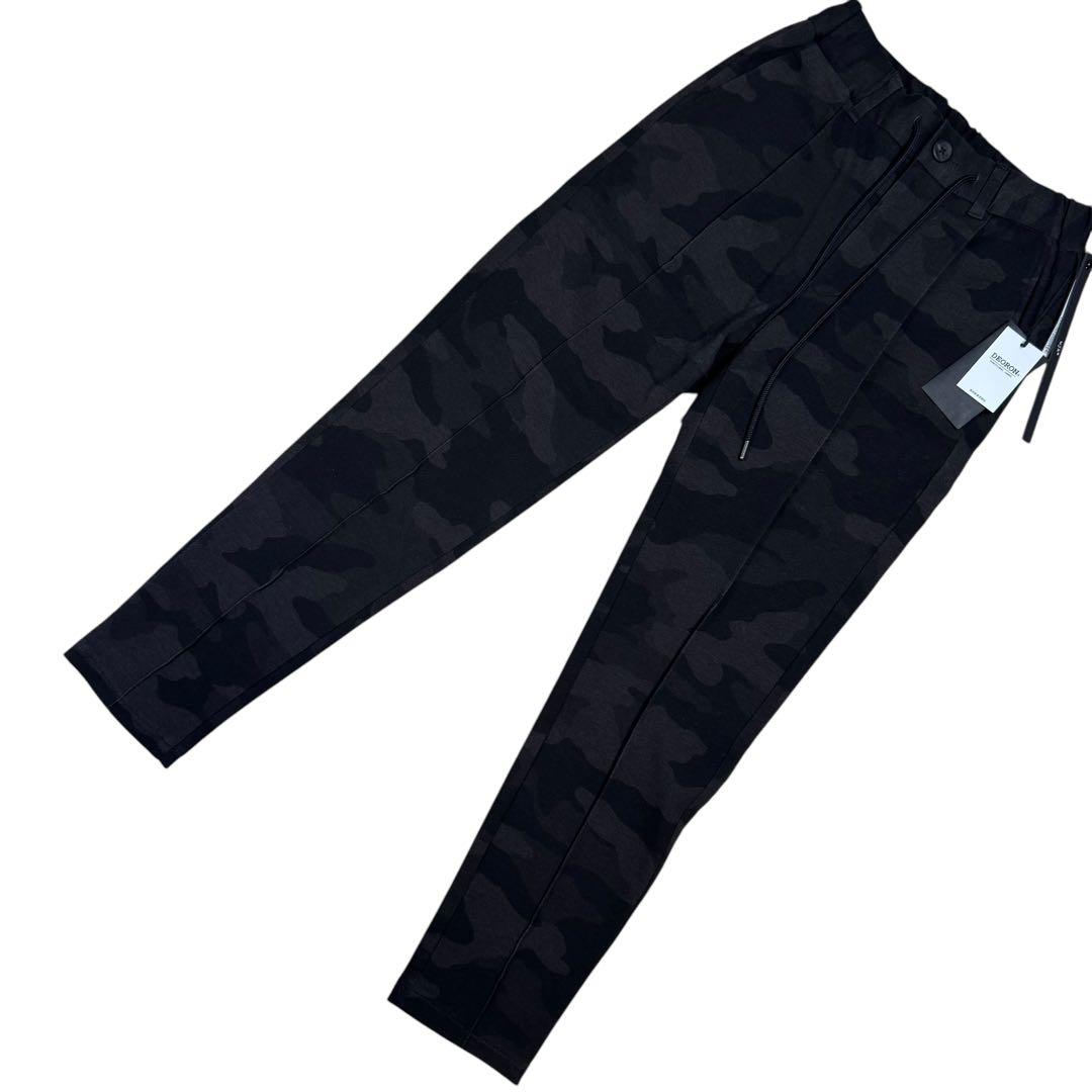 【新品】wjkダブルジェイケイ/ピンタックイージースラックス/ブラックカモS