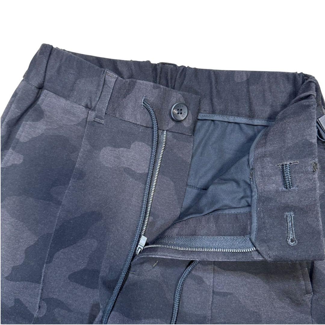 【新品】wjkダブルジェイケイ/ピンタックイージースラックス/ブラックカモS