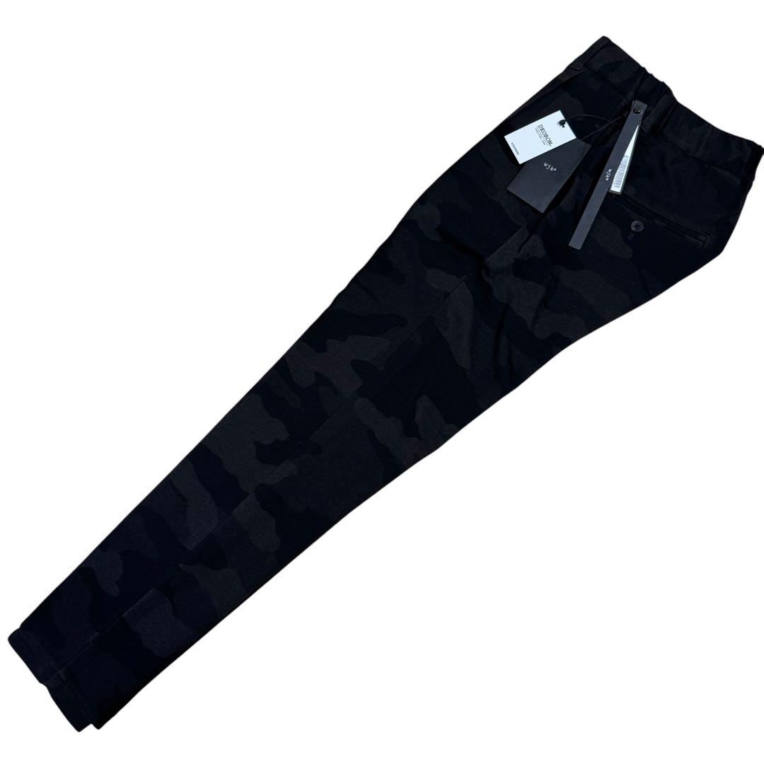 【新品】wjkダブルジェイケイ/ピンタックイージースラックス/ブラックカモS