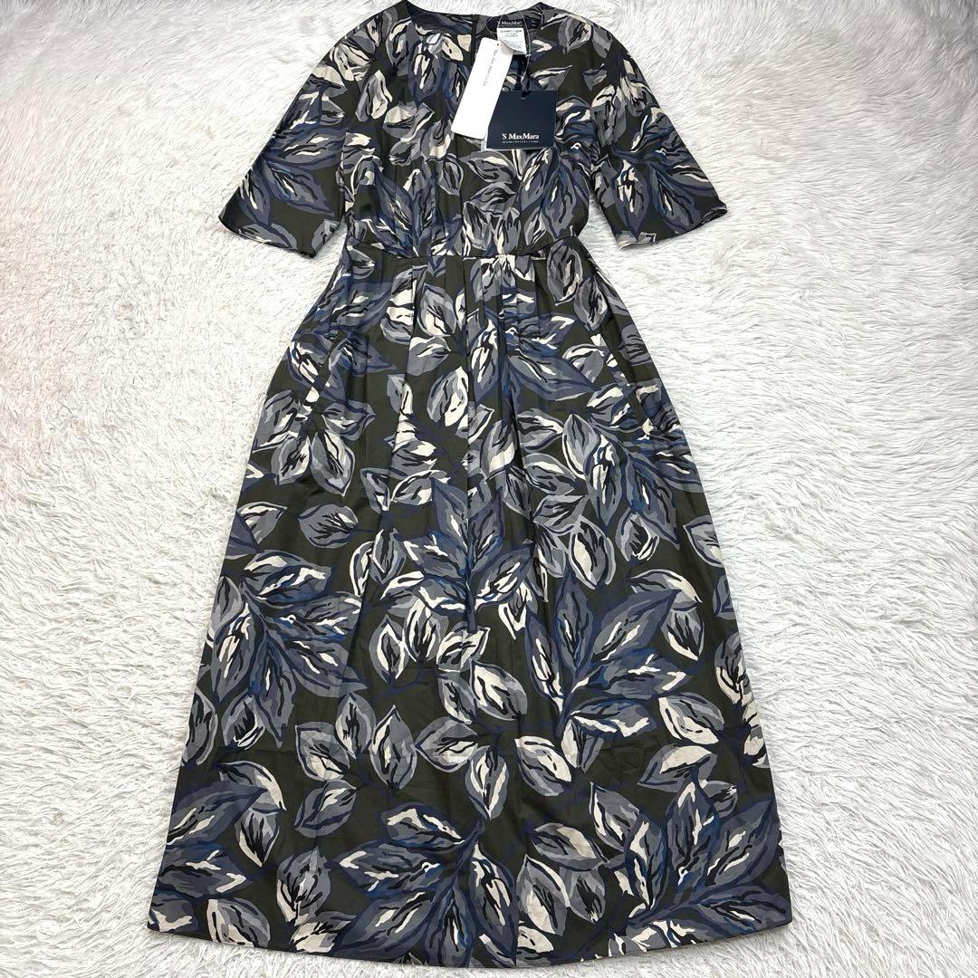 タグ付新品未使用 SMaxMara フラワープリント ワンピース 42