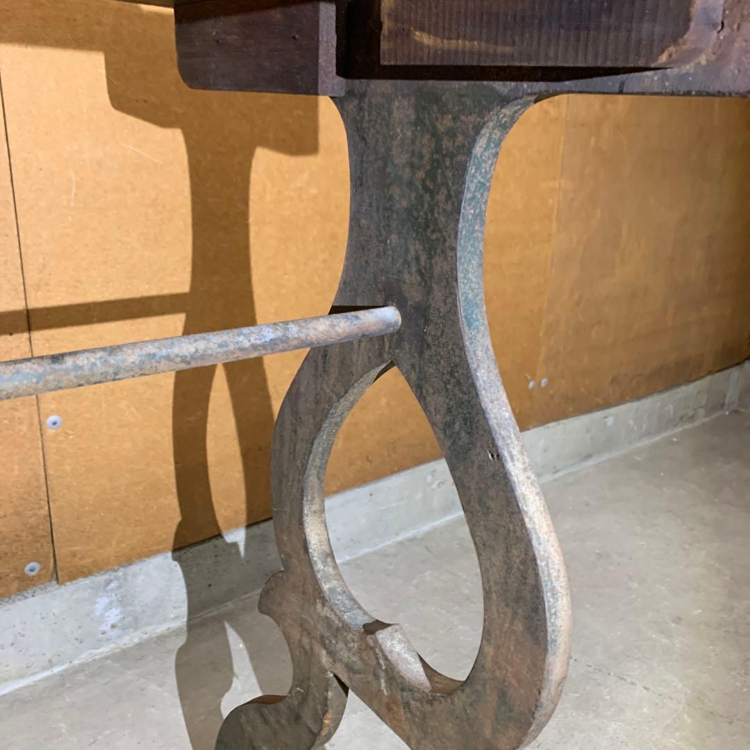 旋盤機 土台 脚 アンティーク 足踏み台 テーブル DIY レア 引取限定