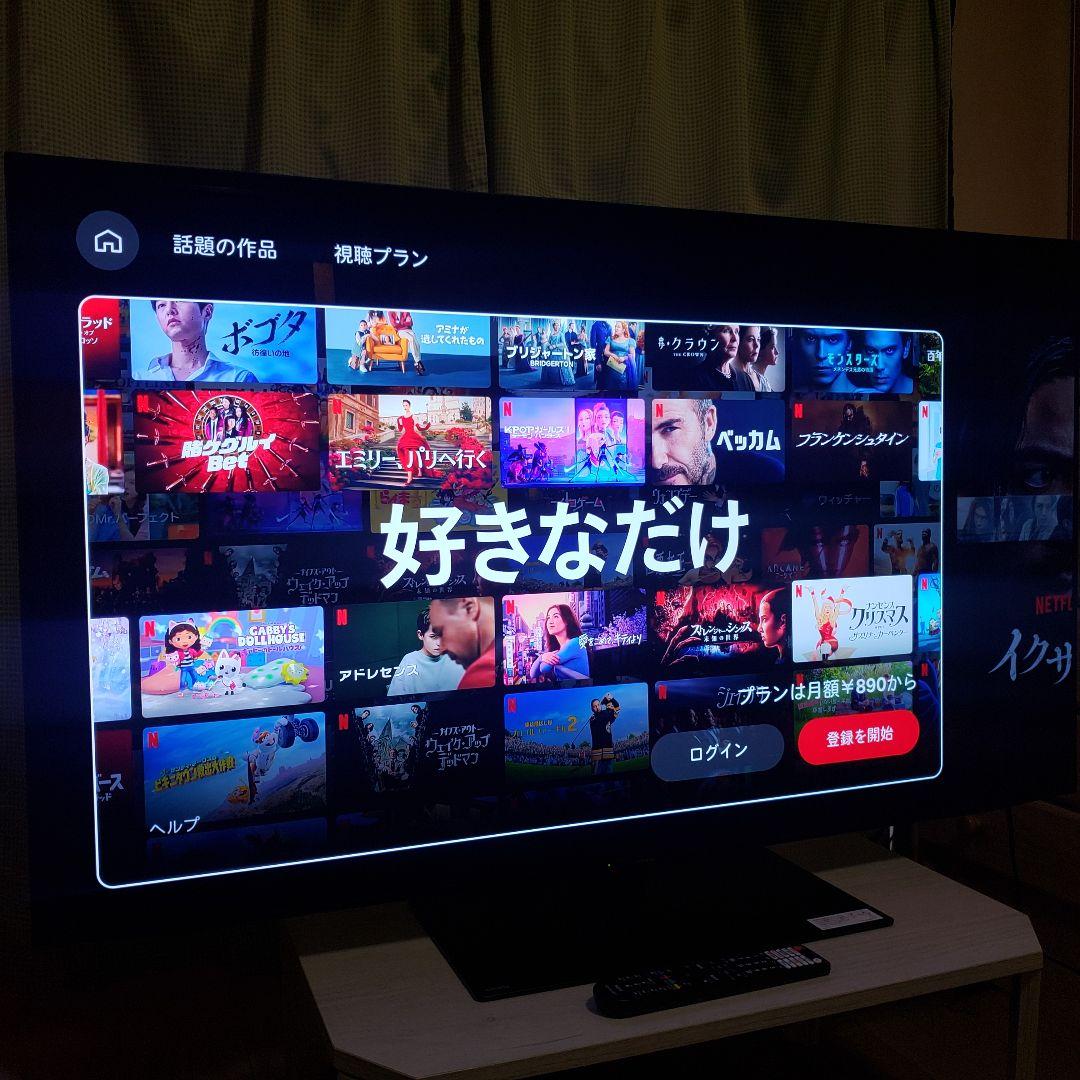 SHARP有機ELテレビOLED-4T-C55FQ1/2024年製★未使用に近い