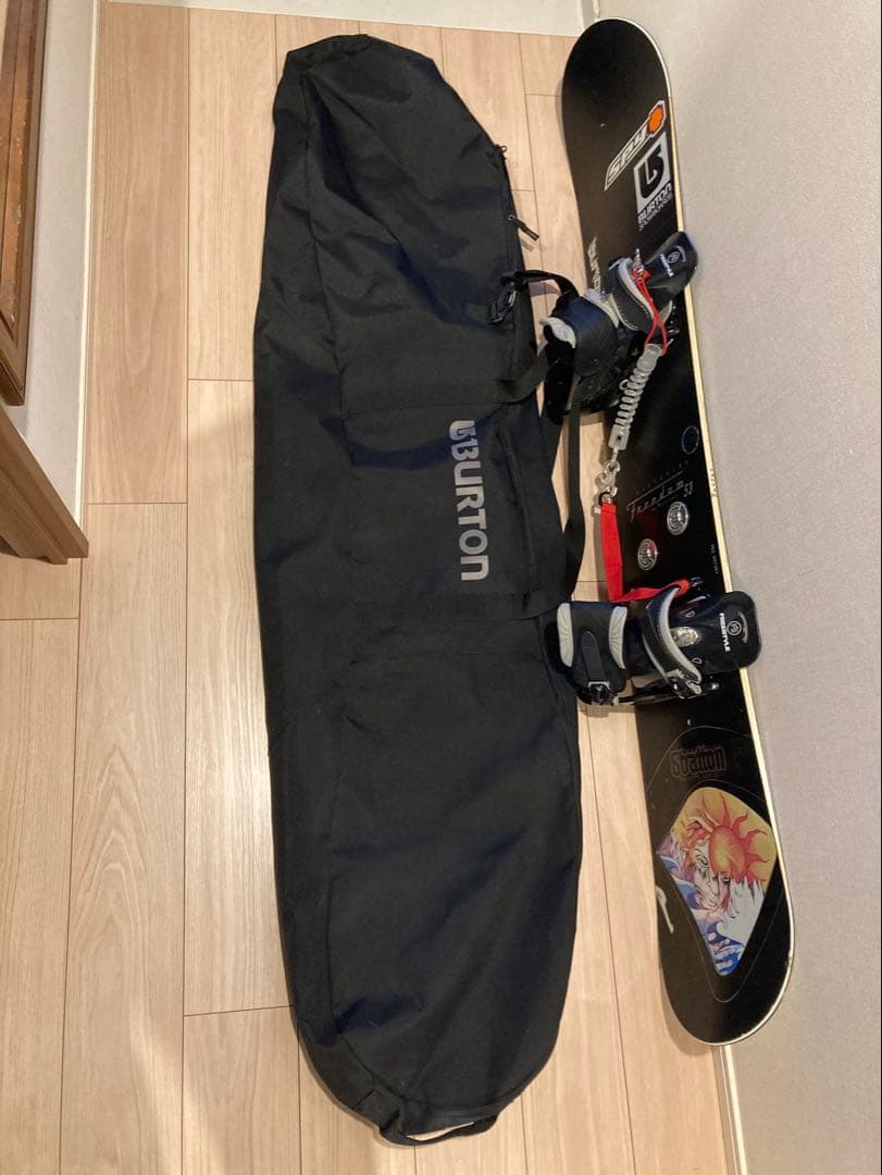 Burton スノーボード板 ビンディングセット ケース&Wax付き