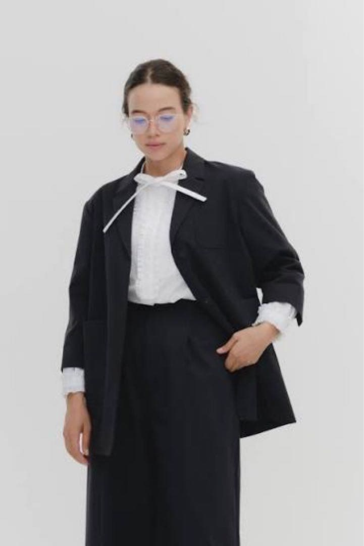 rrrrin ヨリ　オーバーライト テーラードジャケット ネイビー