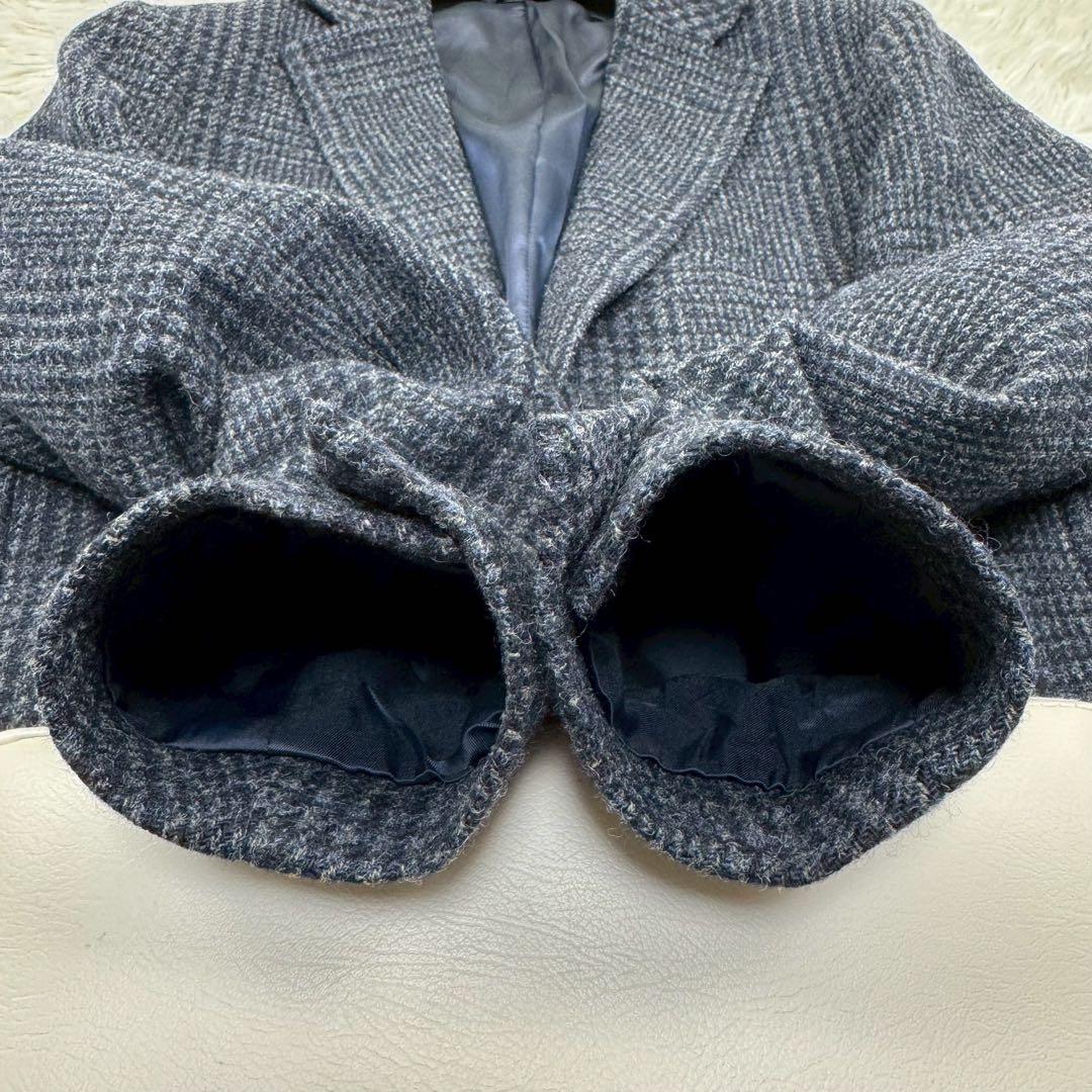 極美品✨ ビームスハート MOON社生地 ツイード ジャケット ネイビー S