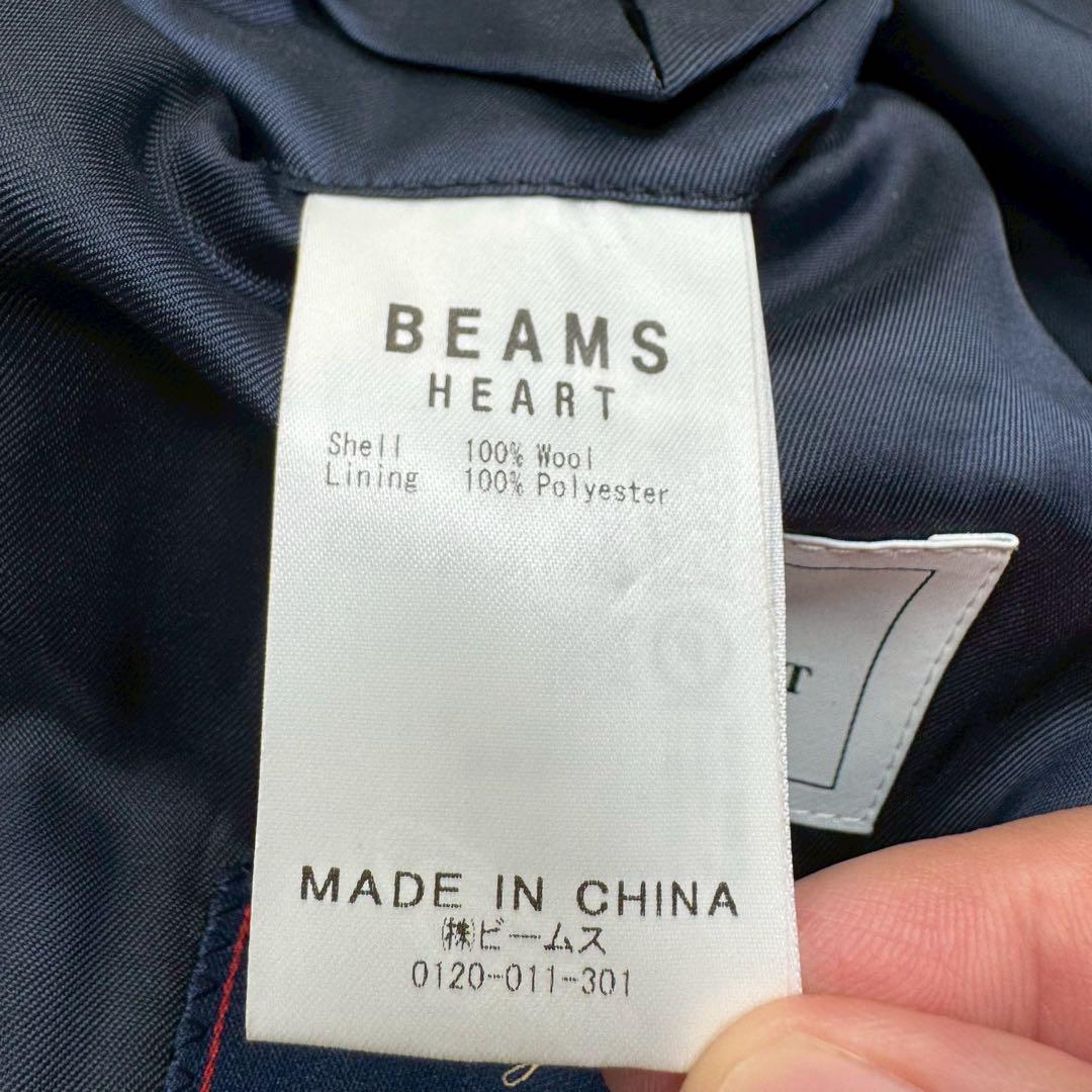 極美品✨ ビームスハート MOON社生地 ツイード ジャケット ネイビー S