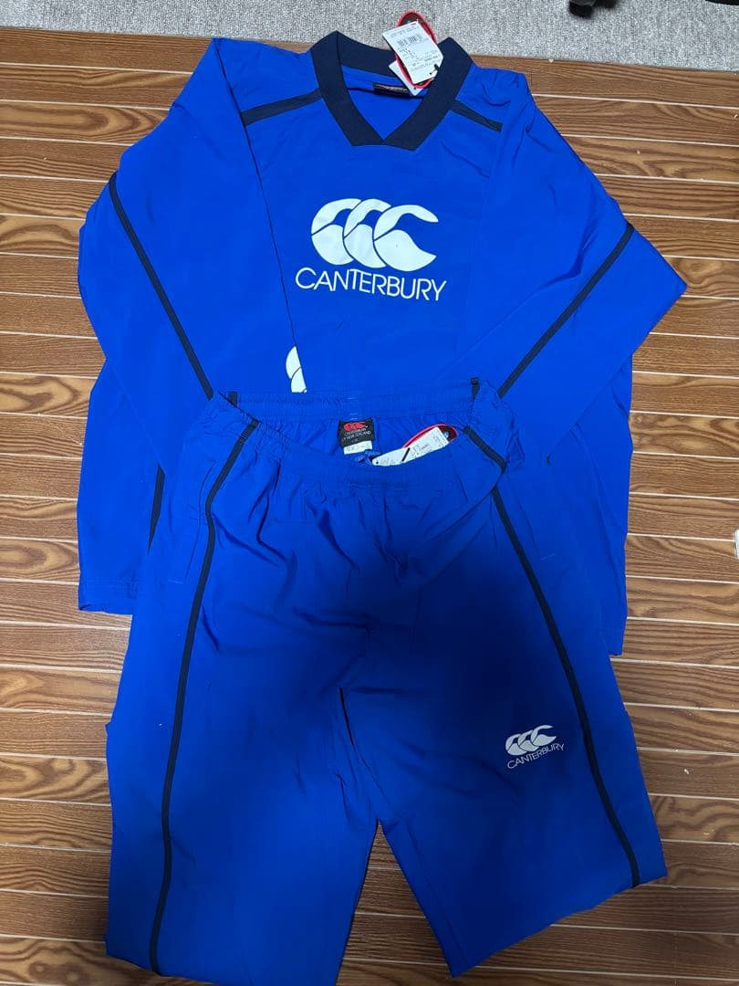 CANTERBURY ヤッケ　ウォームアップウェア XL 青　新品未使用タグ付き
