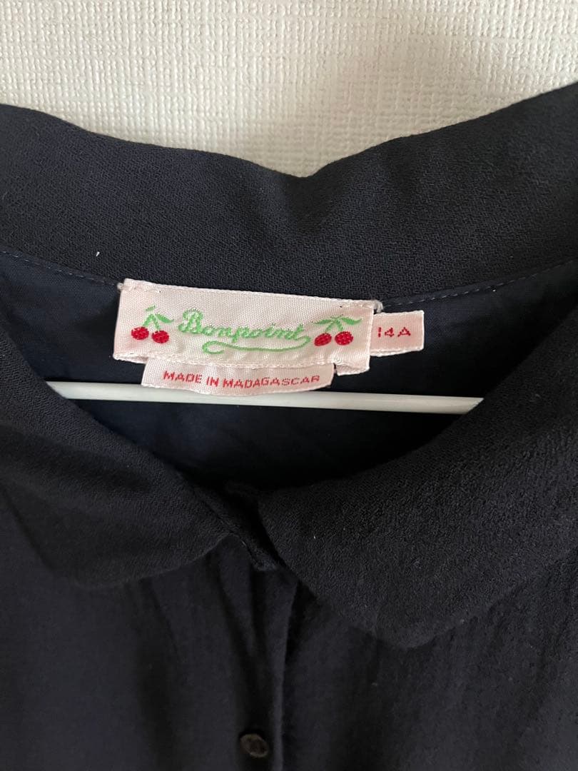 bonpoint 14A ネイビーワンピース