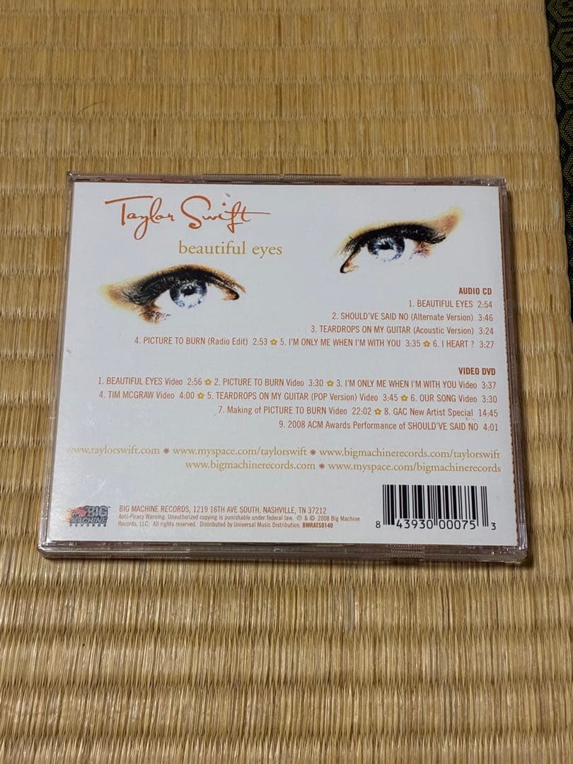 Taylor Swift beautiful eyes アルバム CD DVD