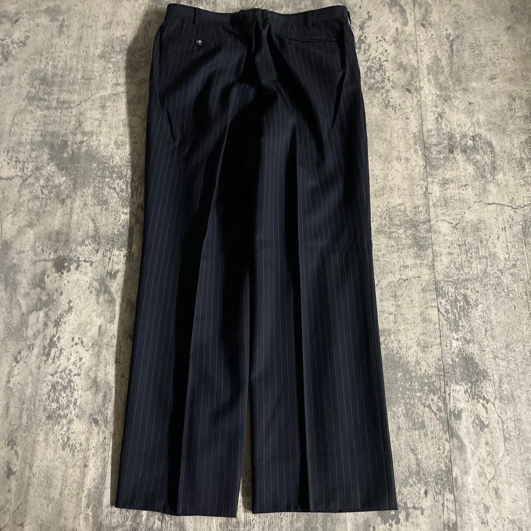 極美品 極上ウール ダブルスーツ× LOUIS VUITTON ダミエ柄ネクタイ