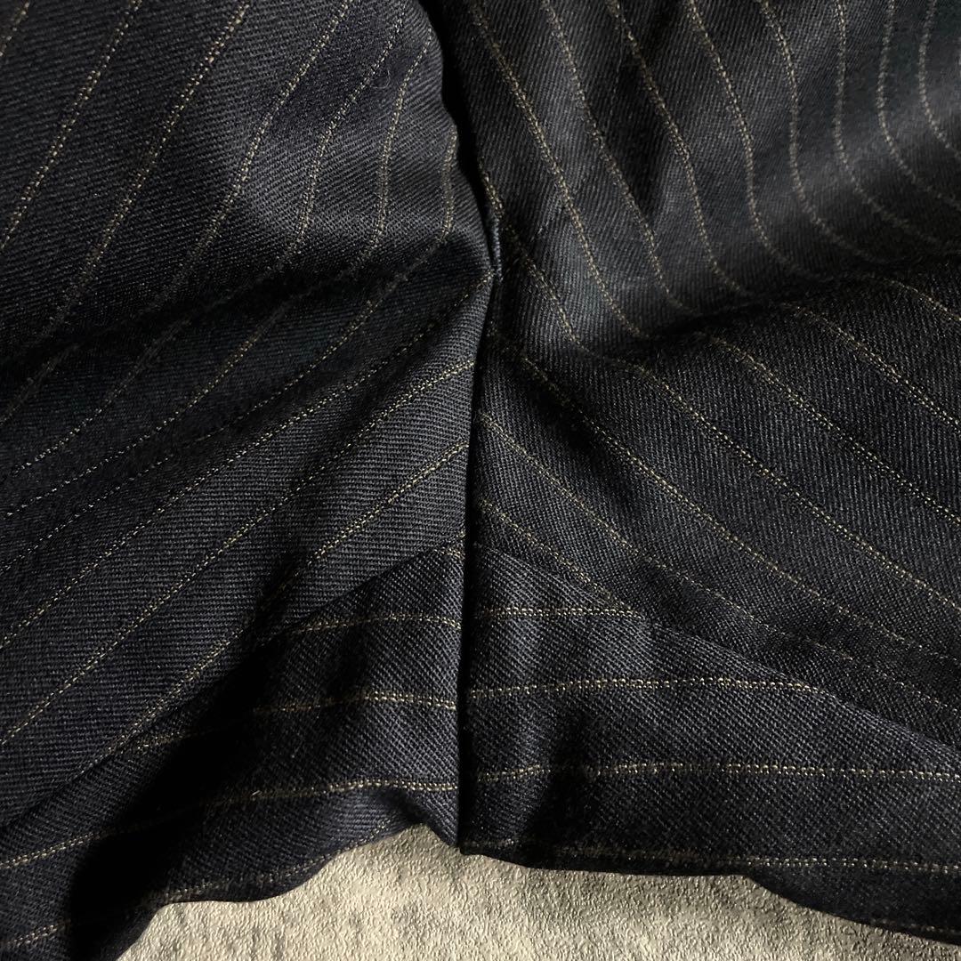 極美品 極上ウール ダブルスーツ× LOUIS VUITTON ダミエ柄ネクタイ