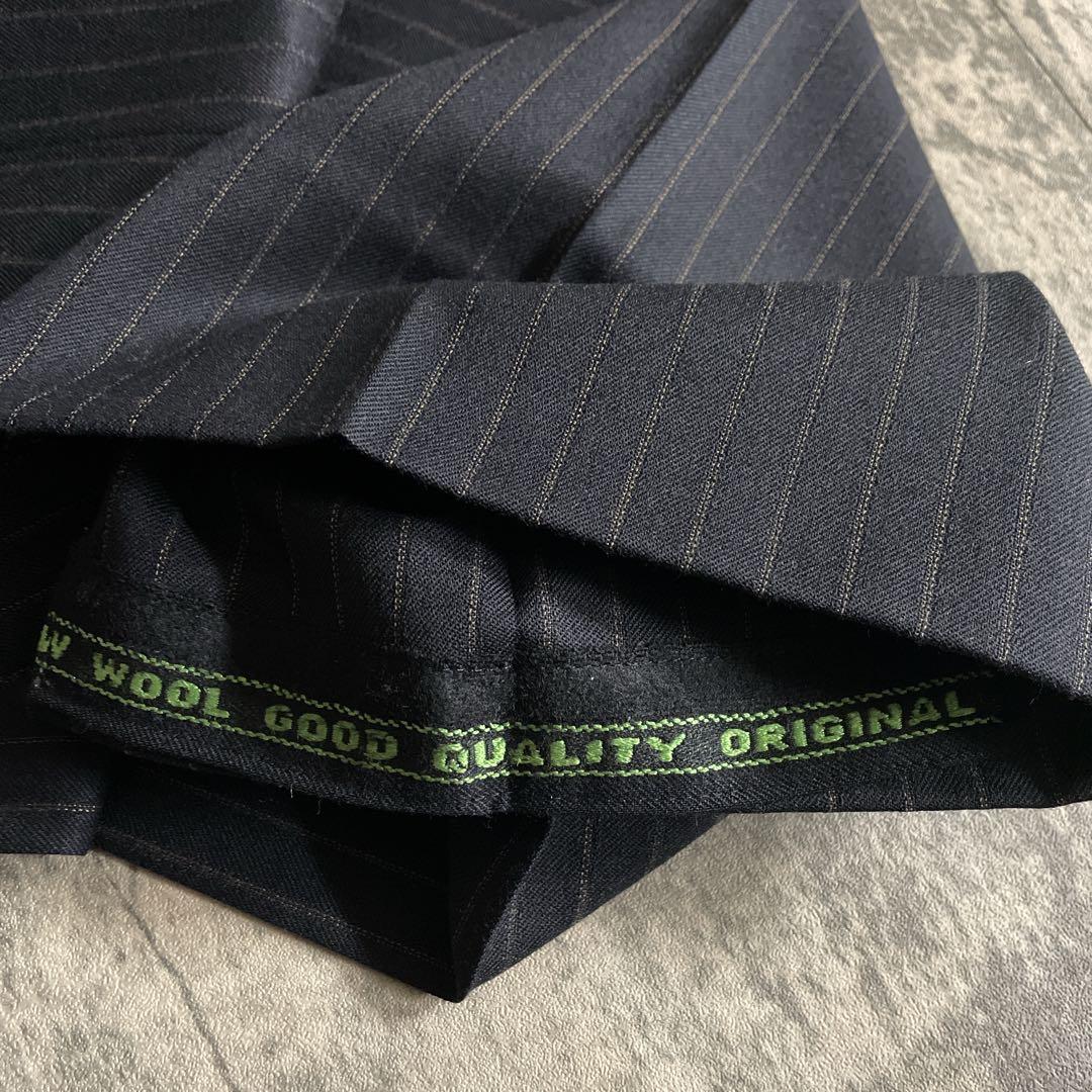 極美品 極上ウール ダブルスーツ× LOUIS VUITTON ダミエ柄ネクタイ