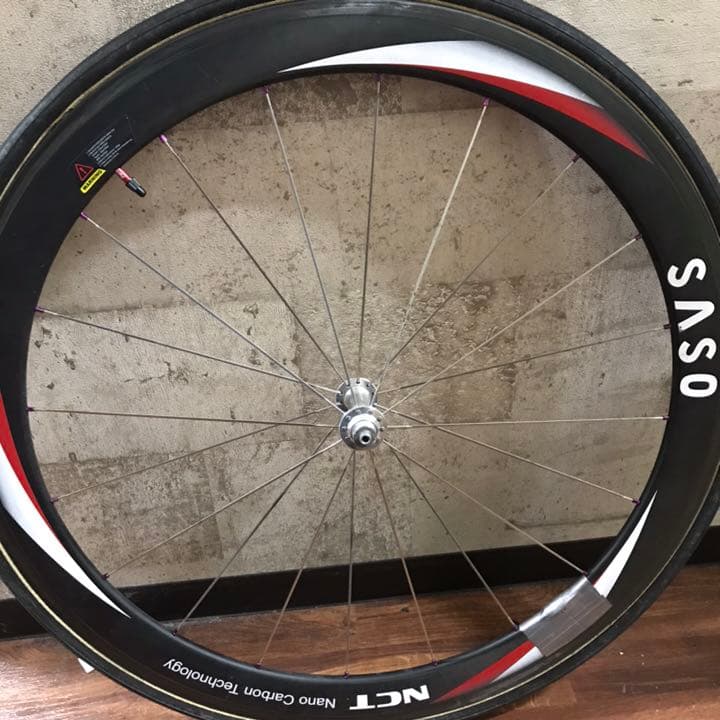 【総額27万円】カーボンディープホイール(50mmハイト)＋チューブラータイヤ