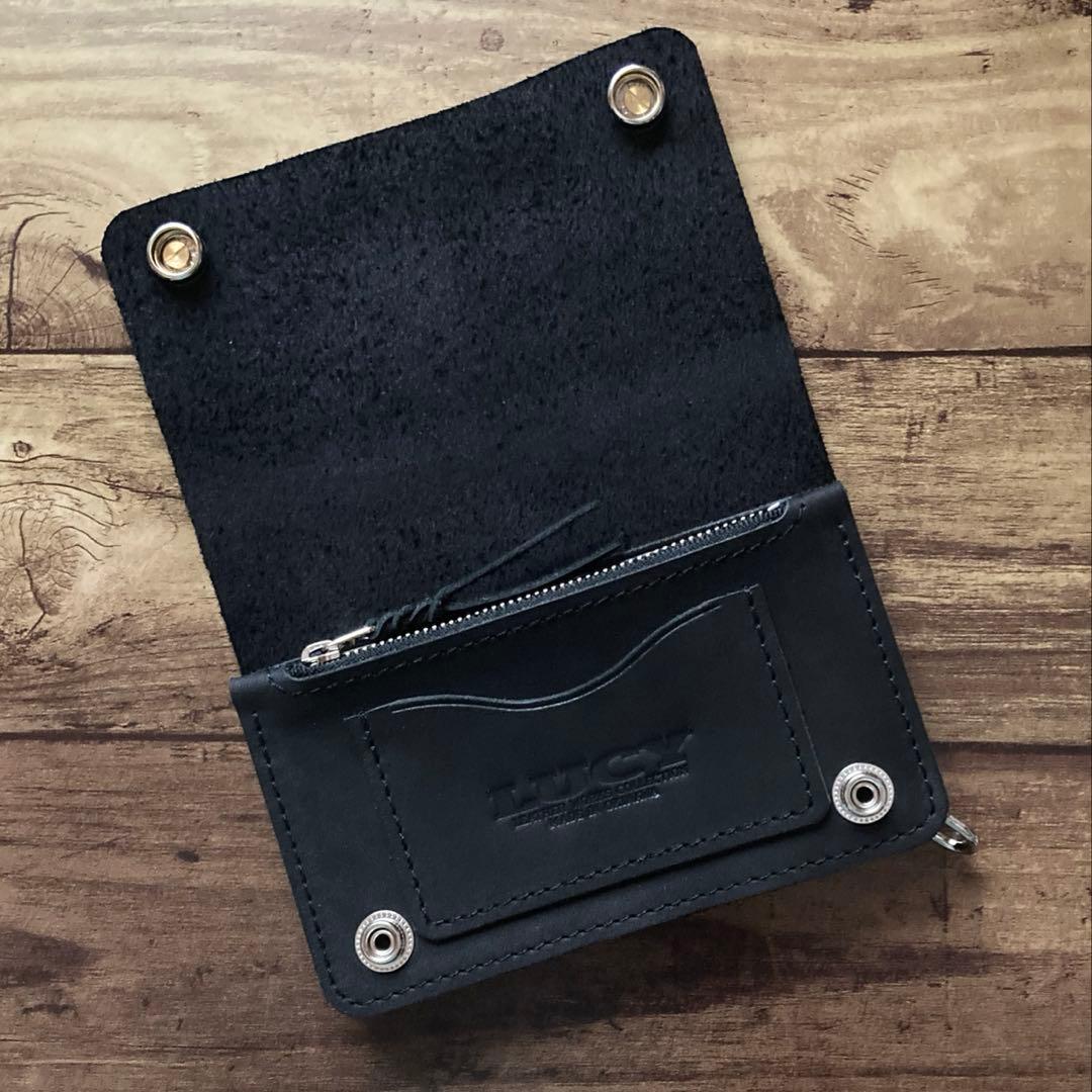 【r.d.o.k】ミドルトラッカーウォレット3層 ブラック アポロコンチョ