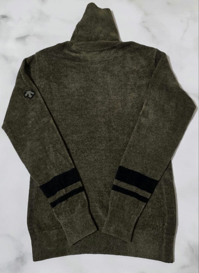 【デサントゴルフ】タートルネックインターシャモールセーター