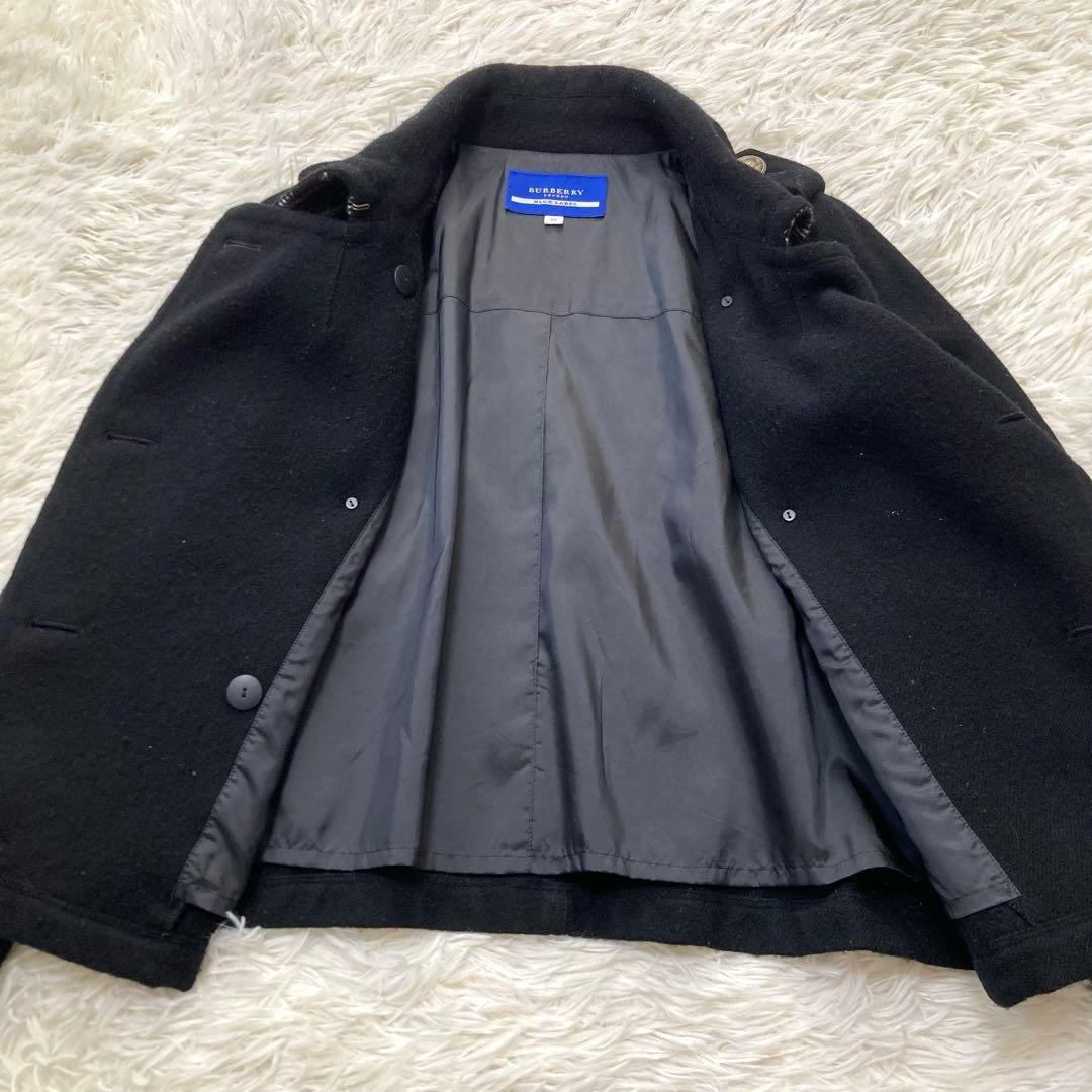 Ⓜ️ 　バーバリーブルーレーベル　金ボタン　ピーコート　ナポレオン　ウール