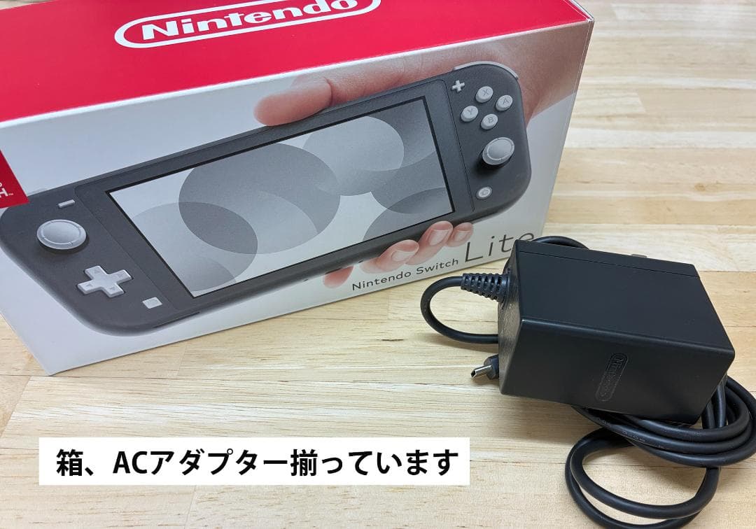 Nintendo Switch Lite グレー【箱・AC有】本体