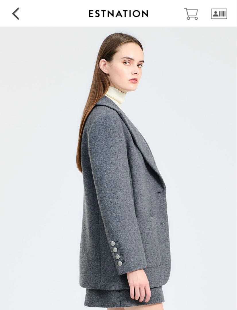 ESTNATION 濃紺ジャケットコート