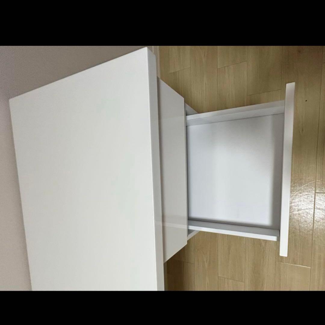 【完成品】120cm デスク パソコンデスク 机 学習机 勉強机 ホワイト