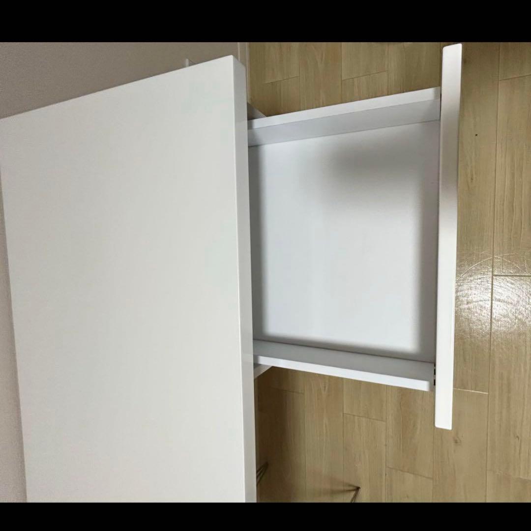 【完成品】120cm デスク パソコンデスク 机 学習机 勉強机 ホワイト