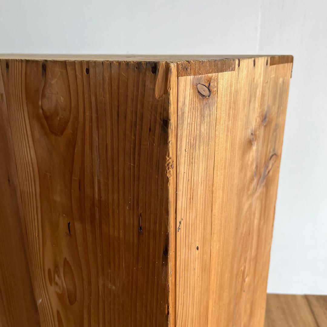 アンティーク 仕切り棚 チェスト 食器棚 書類棚 無垢材 無塗装