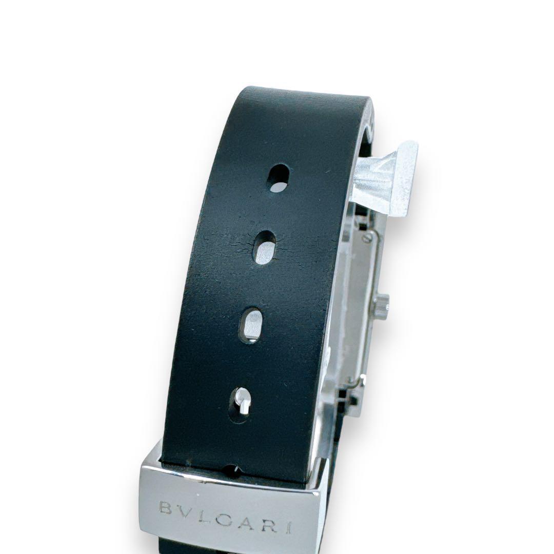 ブルガリ レッタンゴロ RT39S ラバー QZ ブラック 黒 レディース 時計