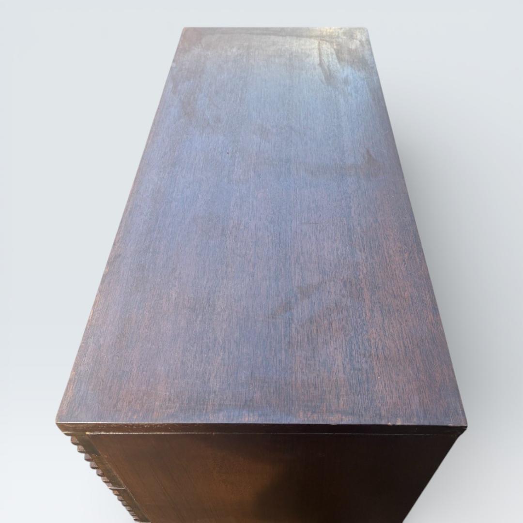 ルーバーキャビネット 幅85cm 木製 リビングボード 隠せる収納