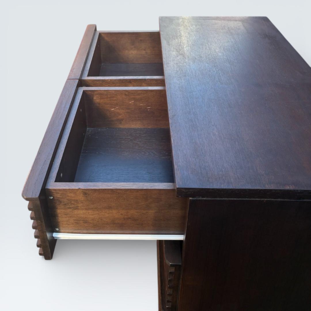 ルーバーキャビネット 幅85cm 木製 リビングボード 隠せる収納