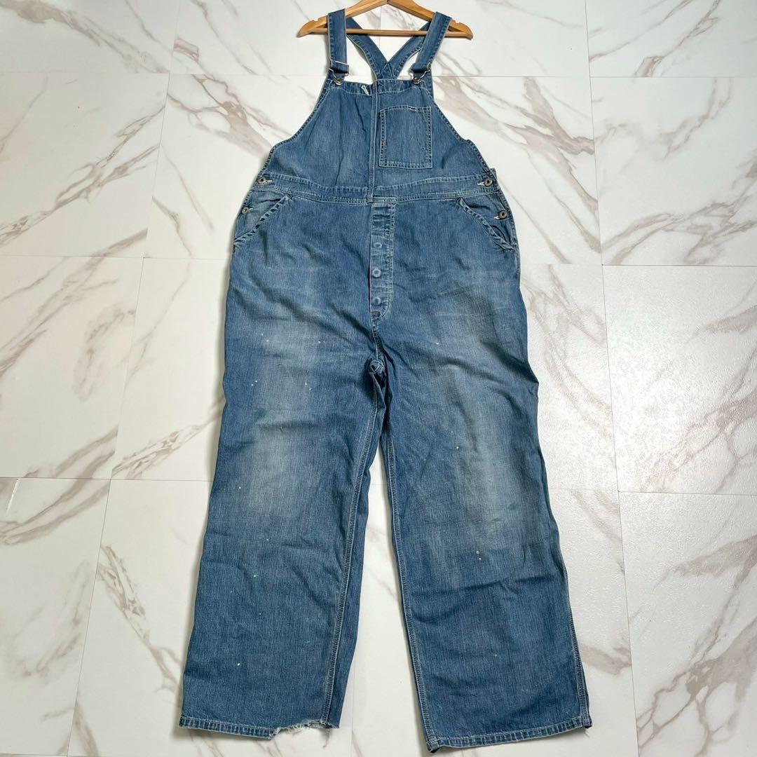 美品✨chimala 8OZ DENIM OVERALL ペンキ ユーズド加工