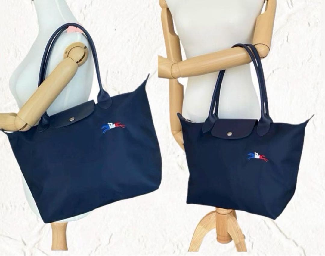 【新品】ロンシャン LONGCHAMP トートバッグ 三色馬刺繍　コンパクト