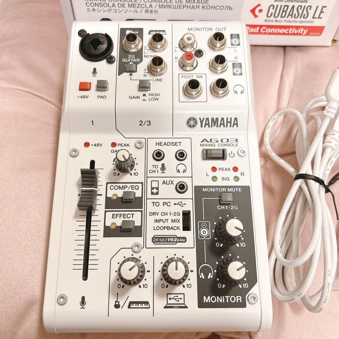 YAMAHA AG03 本体 USBケーブル マイクロUSBケーブル 箱つき