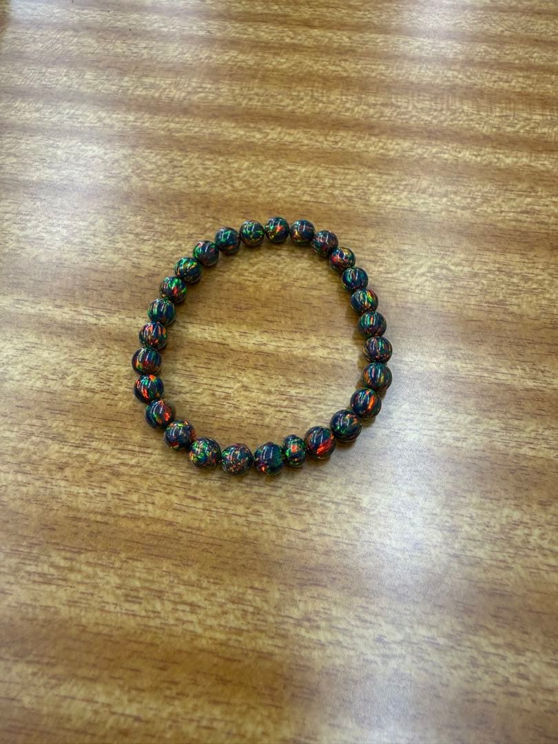 ブラックファイアオパール ブレスレット