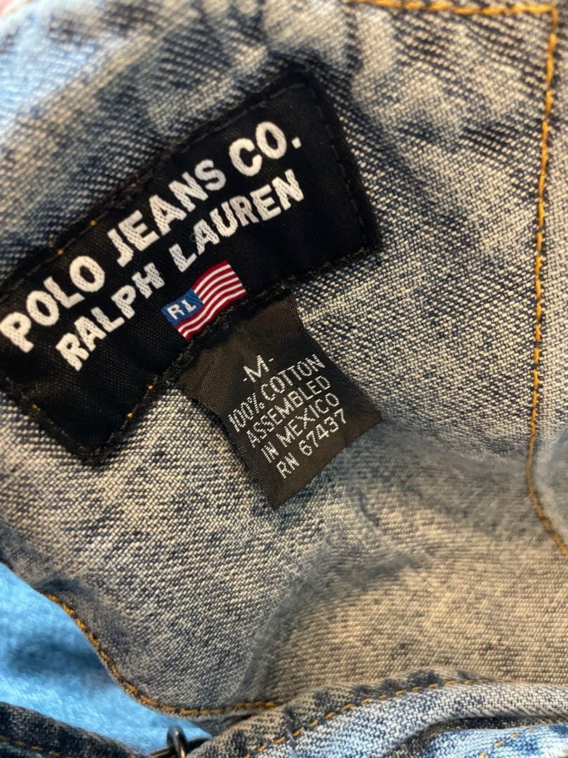 ラルフローレン　ビンテージ　オーバーオール　サロペット　古着　国旗