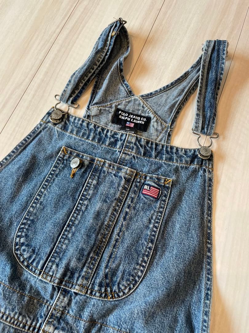 ラルフローレン　ビンテージ　オーバーオール　サロペット　古着　国旗
