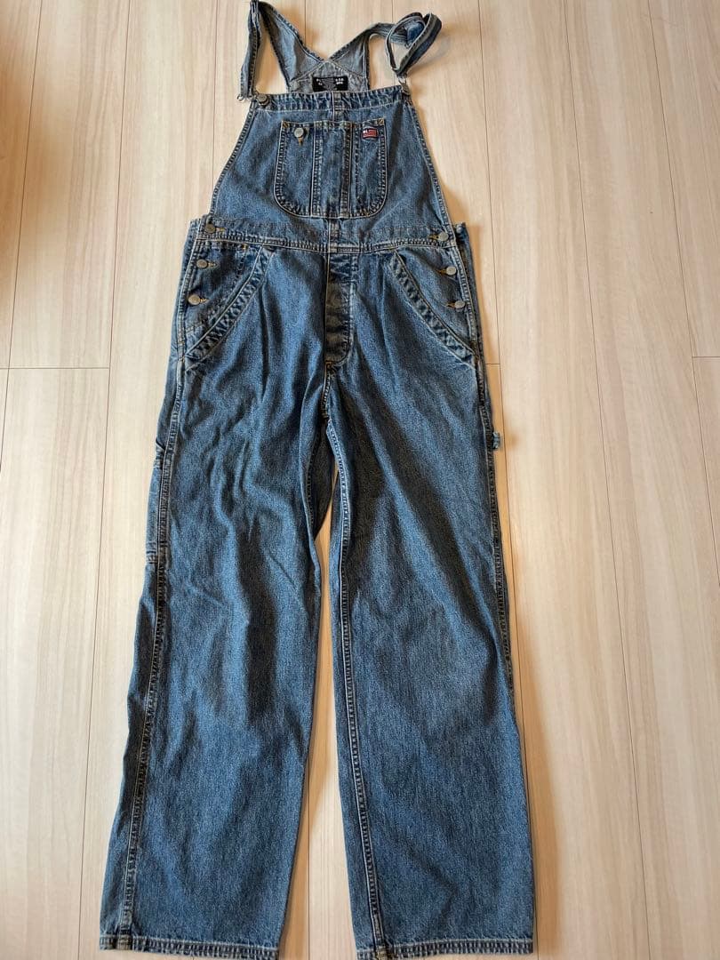 ラルフローレン　ビンテージ　オーバーオール　サロペット　古着　国旗