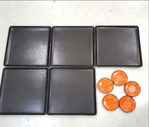 輪島塗 折敷膳 茶托 お盆 角盆 卓上盆 吸物膳 置物台 漆塗 伝統工芸品 古物