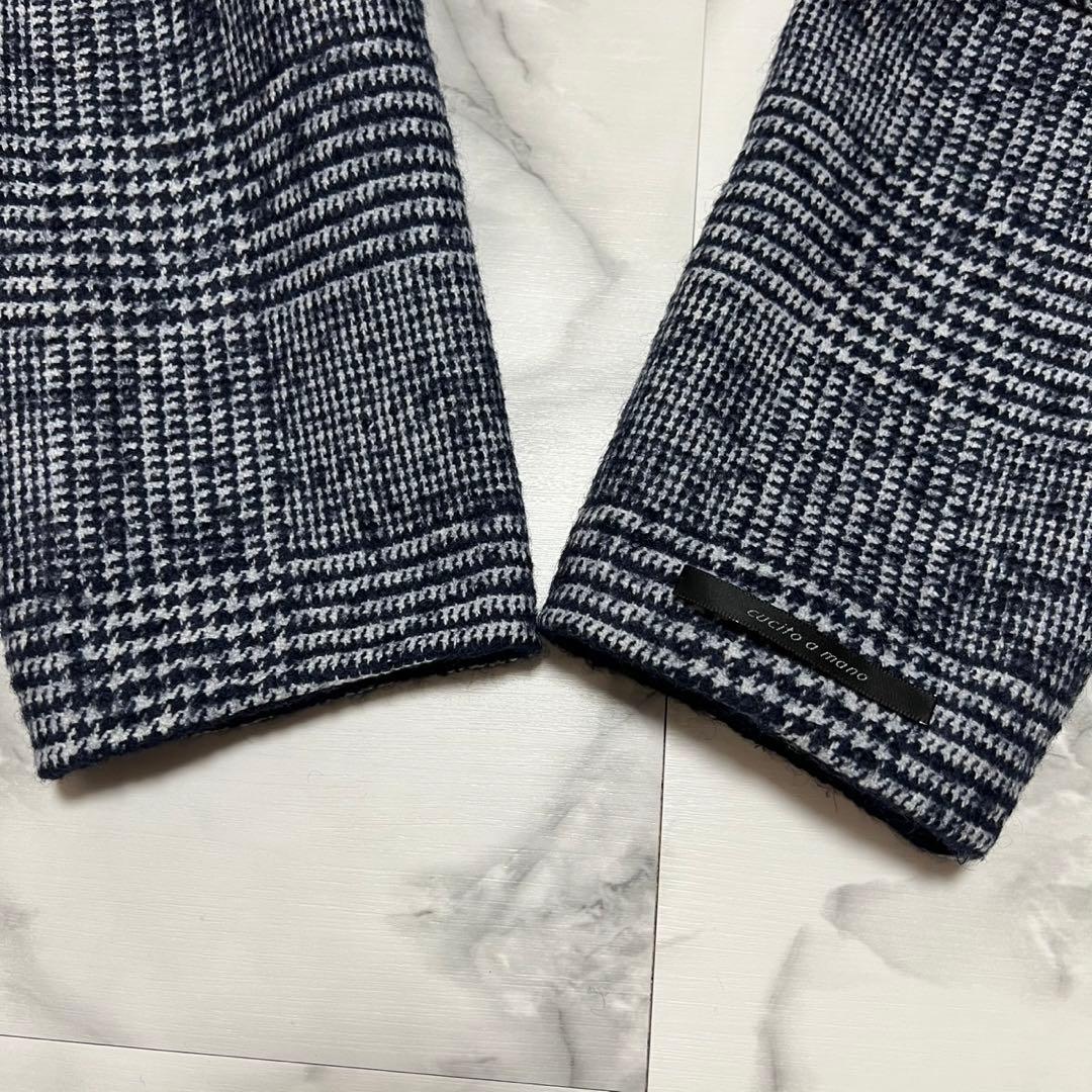 【美品】スポーツマックス　クチートアマーノ　チェスターコート　ゴートレザー　紺