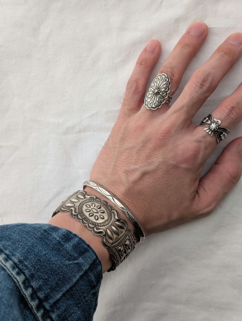 【Navajo】Elaine Taheバングル シルバー925 ナバホ