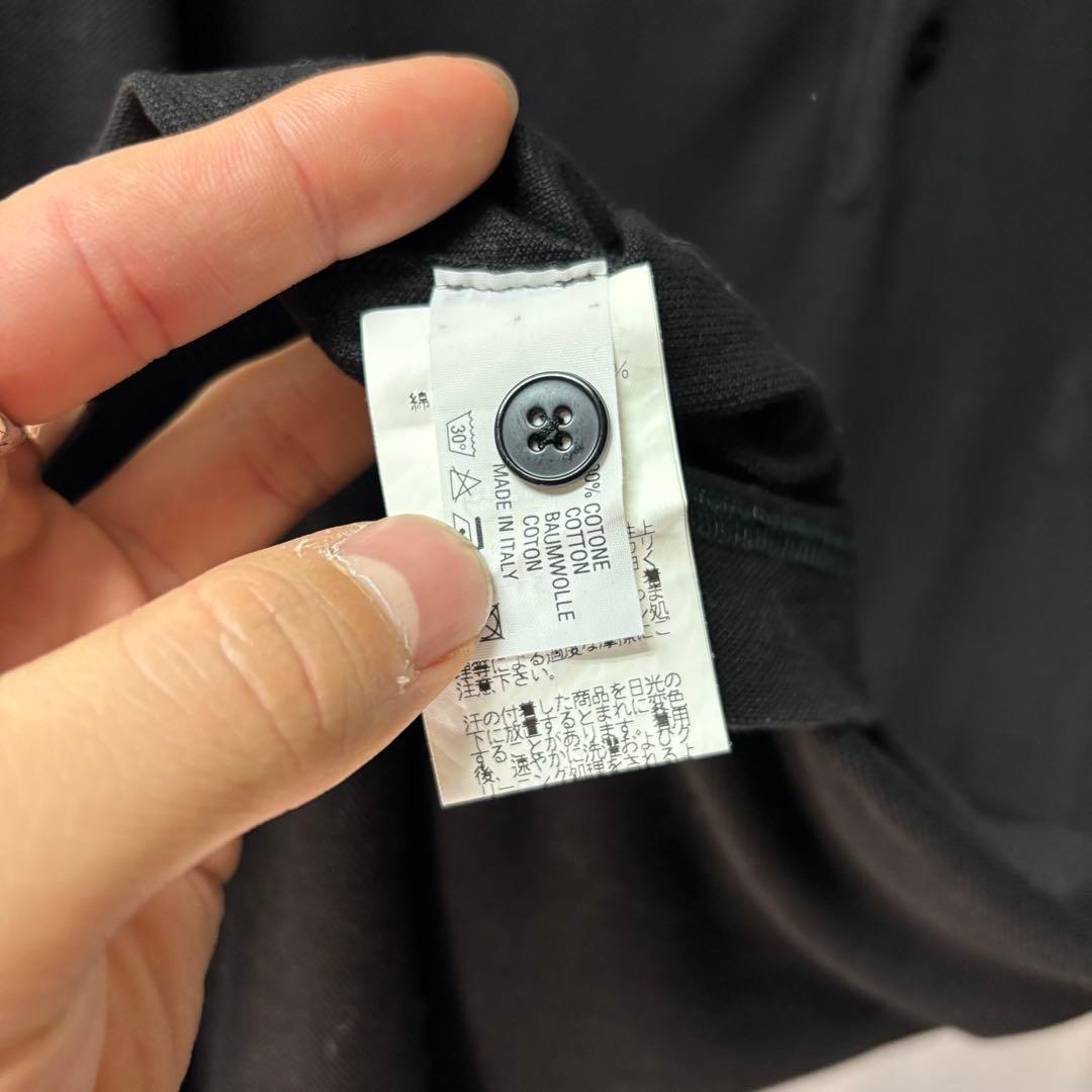 HERMES エルメス イタリア製 BLACK ブラック ポロシャツ