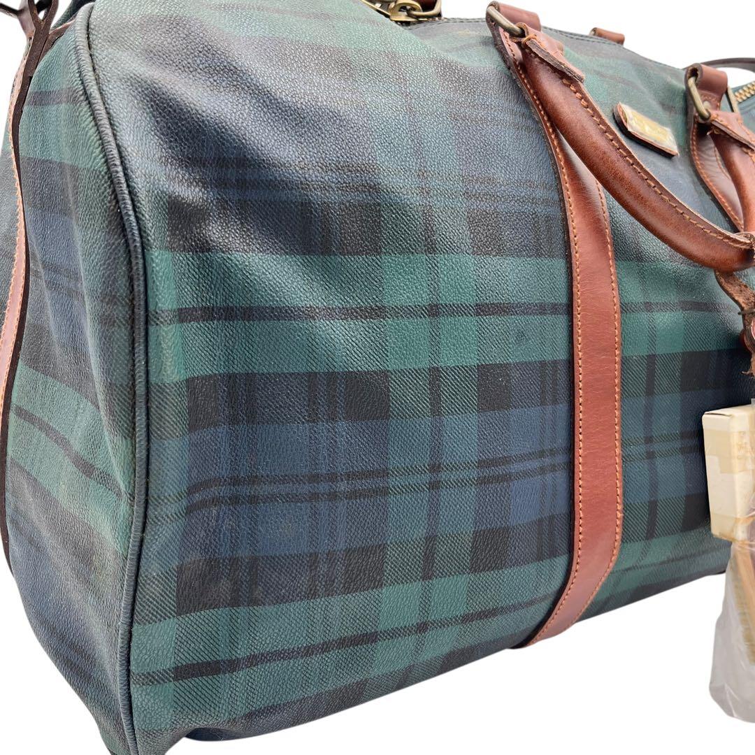 【ブラシ・南京錠付き】RALPH LAUREN ボストンバッグ レザー