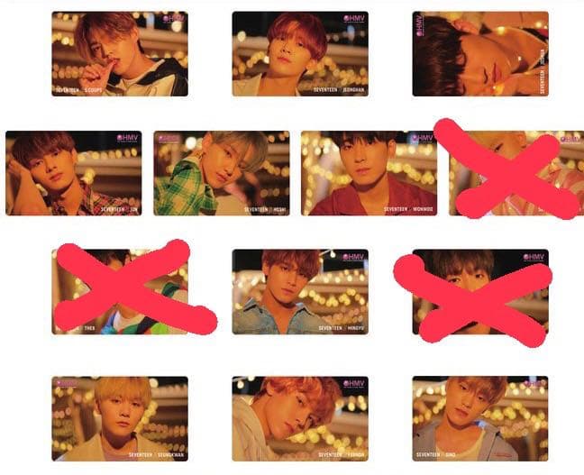 SEVENTEEN hmv特典 トレカ 5th you