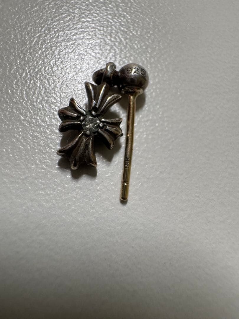 Chrom hearts タイニーE CHプラスドロップイヤリングwithダイヤ